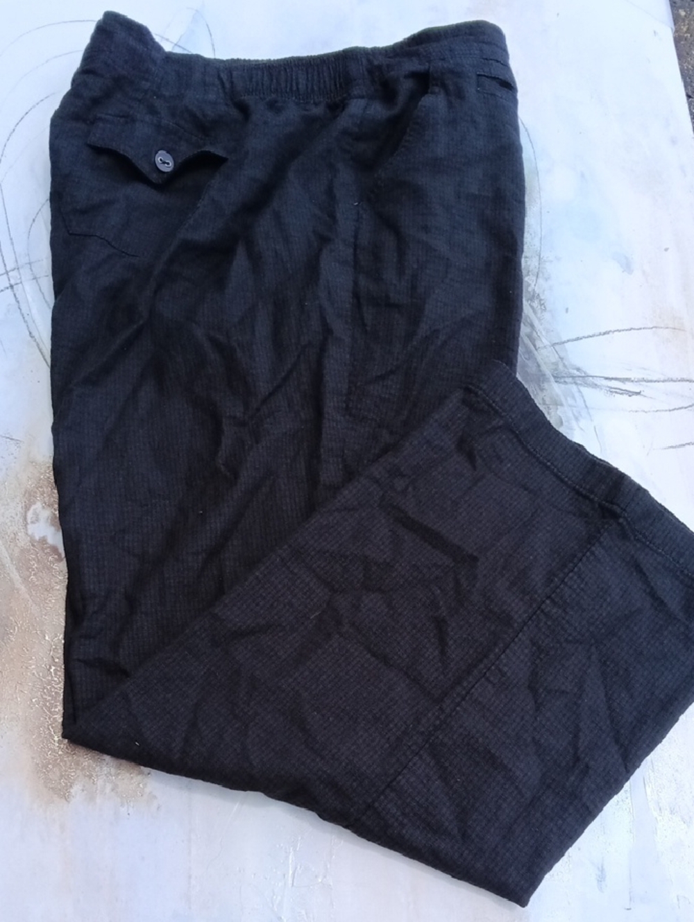 dressbarn Black Pinstripe Jogger Sweatpants